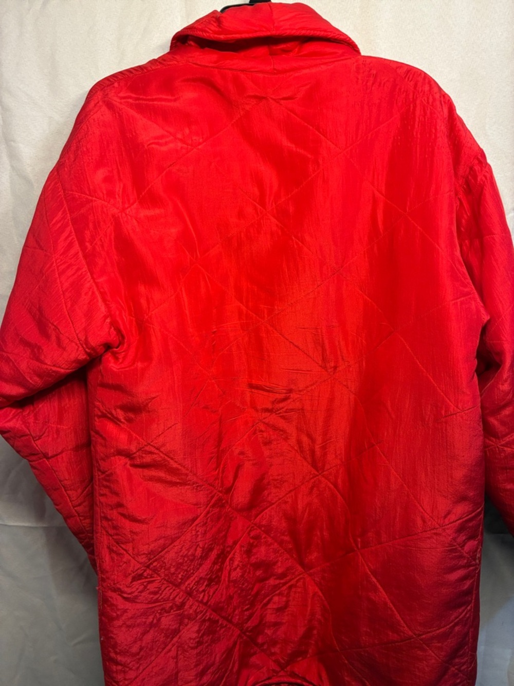 Bright Red Quilted Jacket - Picture 3 of 10